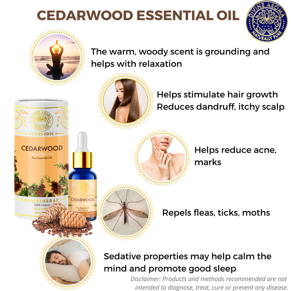 Cedarwood | For Skin, Hair growth, calming properties, repelling insects