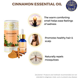 Cinnamon (Bark) |For Skin, Hair, Calming properties, repelling insects
