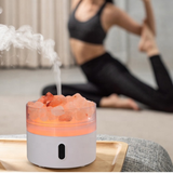 divine aroma himalayan rock salt aroma diffuser / humidifier lamp for aromatherapy with essential oils or aroma oils  for home, office, shop, hotel, resort