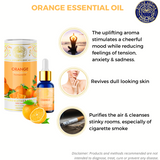 Orange (Sweet) |  For Dull Skin, Hair, energising properties, odour elimination