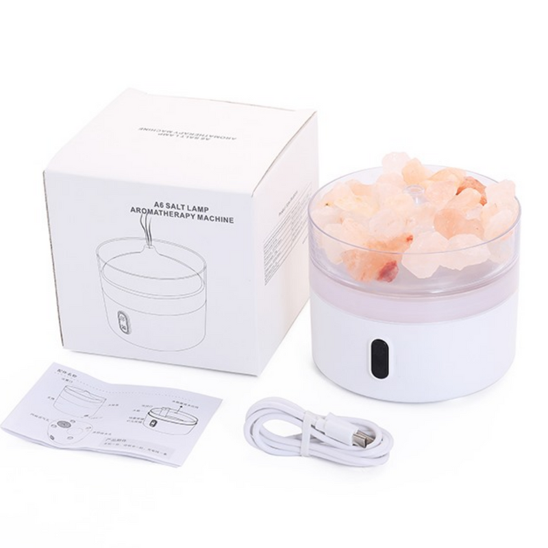 Himalayan Rock salt Aroma Diffuser humidifier 220 ml Divine Aroma