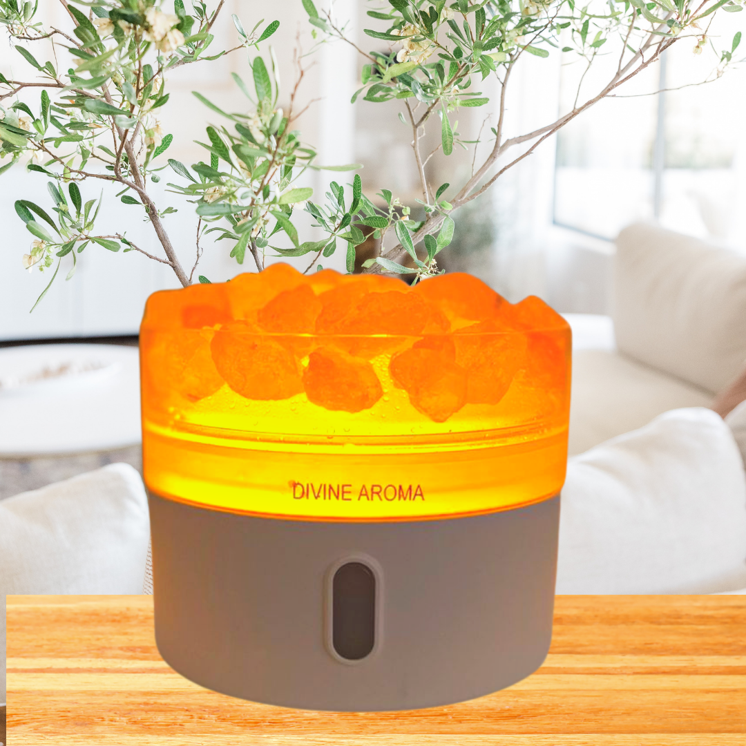 Himalayan Rock salt Aroma Diffuser/humidifier | 220 ml – Divine Aroma