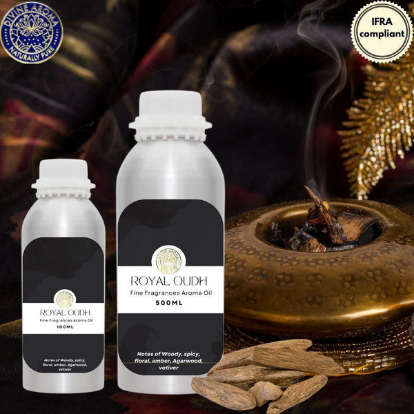 divine aroma fragrance oil/aroma diffuser oil royal oudh for home, hotels, resorts,workspaces for strong pleasant aroma