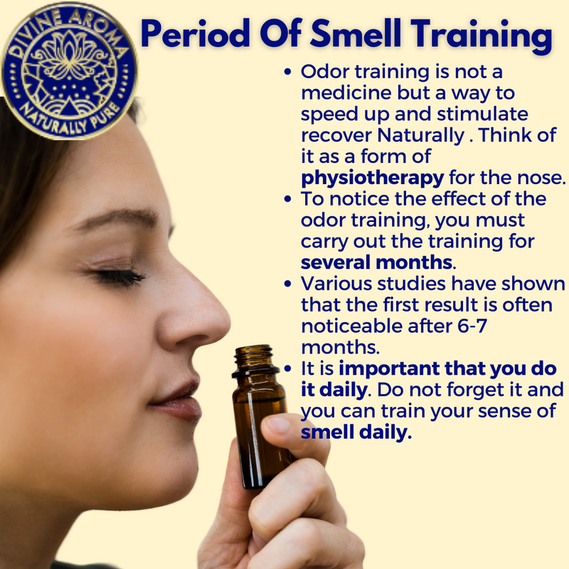 Smell training kit | Enhance your sense of smell | Clove, Rose, Eucalyptus, Lemon Essential oils