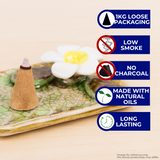 Natural Incense Cones | 0% charcoal | 100% Natural | 8 variants